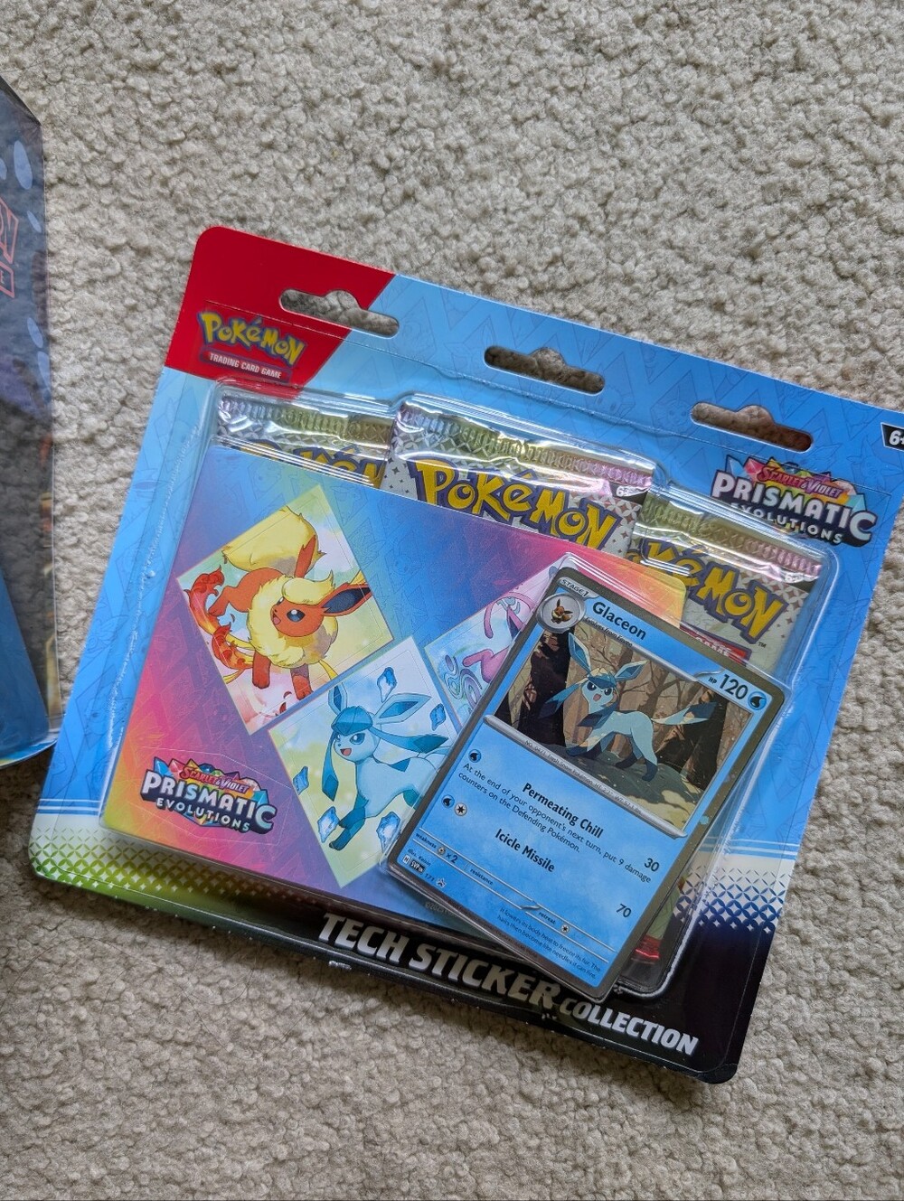 Pokémon Chaos Rising ETB & Prismatic Evolutions Tech Sticker Collection SEALED - Picture 6 of 7